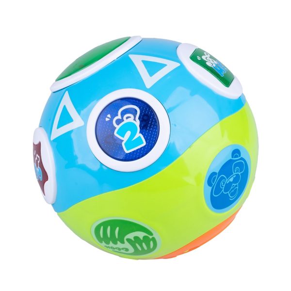 Dumel discovery wirująca piłka nauka raczkowania dd50372, zabawki Nino Bochnia, piłka jak kula hula, poruszająca się piłka, nauka kolorów i kształtów