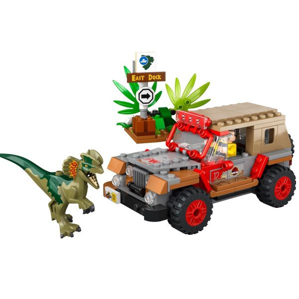 Klocki lego Jurassic World 76958 Zasadzka na dilofozaura, zabawki Nino Bochnia, klocki lego park jurajski, klocki lego z dinozaurami