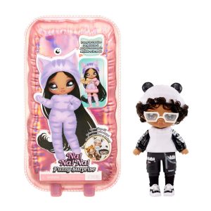 MGA lalka na na na surprise fuzzy lalka z futerkiem panda boy, zabawki Nino Bochnia, pomysł na prezent dla 6 latki, laleczka na na na