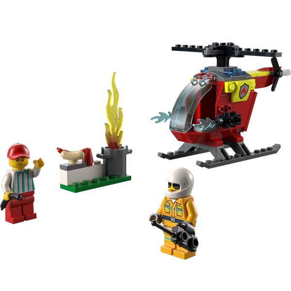 klocki lego City 60318 Helikopter strażacki, zabawki Nino Bochnia, pomysł na prezent dla 4 latka, lego city 60318, pierwsze klocki lego dla 4 latka, klocki lego ze strażą pożarną