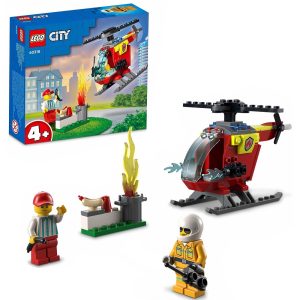 klocki lego City 60318 Helikopter strażacki, zabawki Nino Bochnia, pomysł na prezent dla 4 latka, lego city 60318, pierwsze klocki lego dla 4 latka, klocki lego ze strażą pożarną