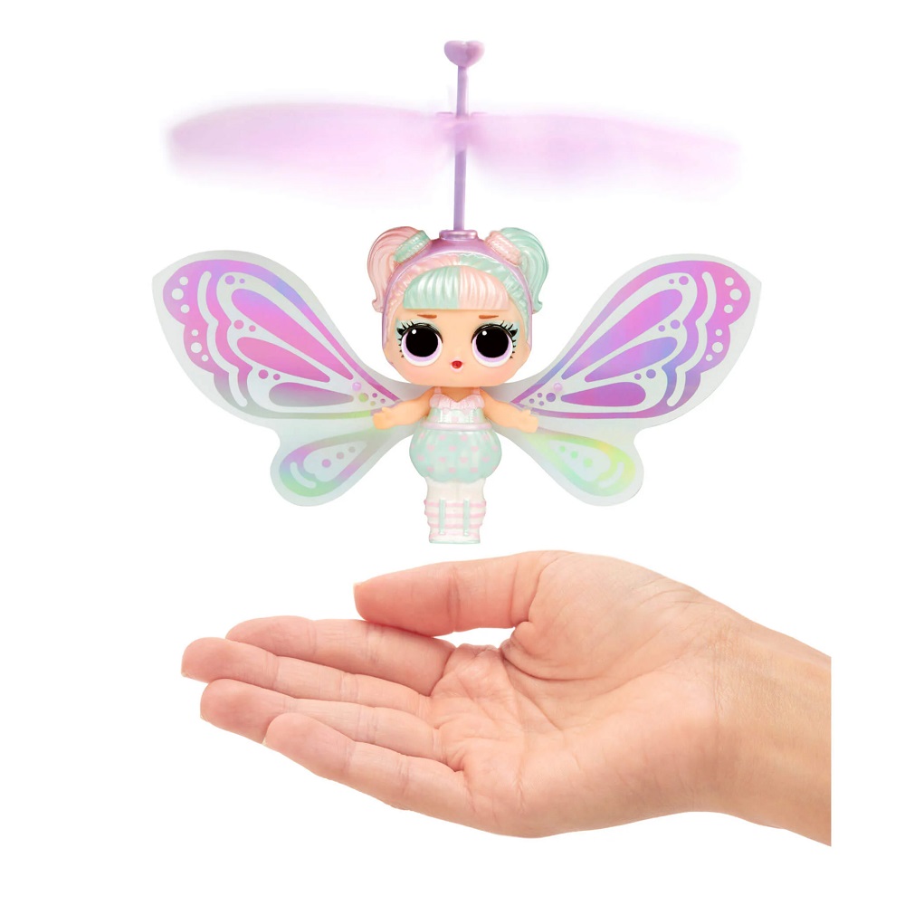 mga lalka lol surprise magic wishies flying latająca wróżka fioletowa, zabawki Nino Bochnia, pomysł na prezent dla 8 letniej dziewczynki, latająca wróżka sterowana ręką, latająca lalka lol