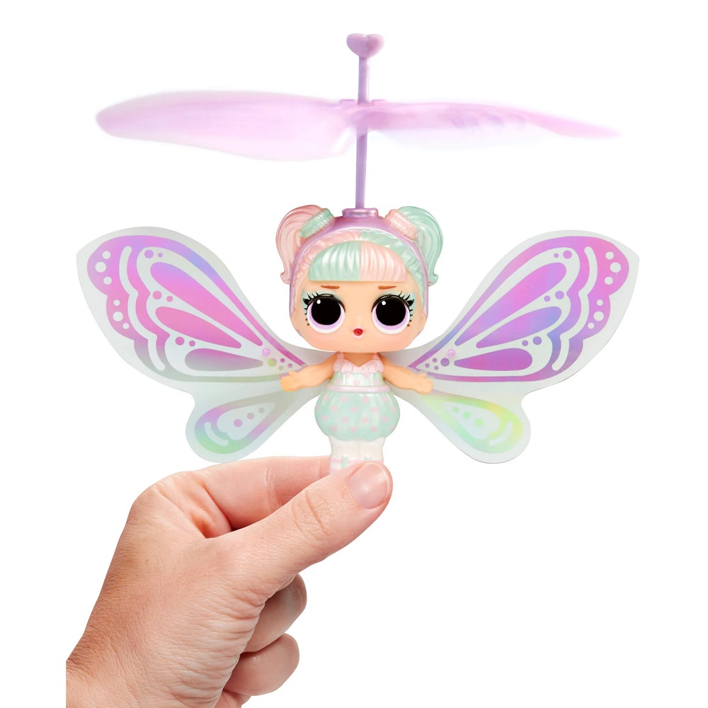 mga lalka lol surprise magic wishies flying latająca wróżka fioletowa, zabawki Nino Bochnia, pomysł na prezent dla 8 letniej dziewczynki, latająca wróżka sterowana ręką, latająca lalka lol