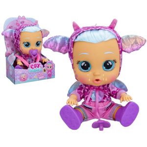 tm toys lalka bobas cry babies dressy fantasy bruny, zabawki Nino Bochnia, pomysł na prezent dla dziewczynki na 2 latka, płaczący bobas ze smoczkiem, bobas płacze prawdziwymi łzami