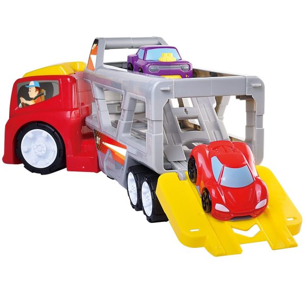 Dumel discovery auto laweta z załogą DD44537, zabawki Nino Bochnia, auto duża laweta z samochodzikami, zabawkowa laweta dla maluszka
