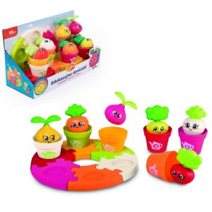 Dumel discovery edukacyjne doniczki puzzle sensoryczne DD45660, zabawki Nino Bochnia, układanka dla dzieci z doniczkami, nauka kolorów i cyferek
