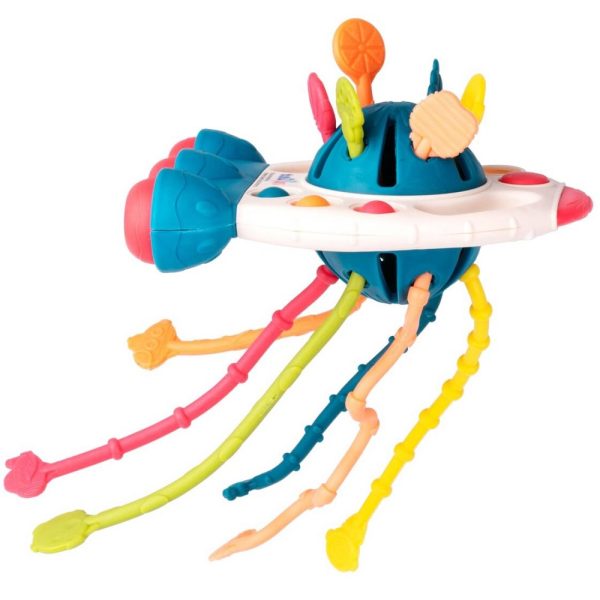 dumel discovery rakieta kolorowe linki zabawka sensoryczna tf50662, zabawka montessori, gryzak grzechotka montessori,