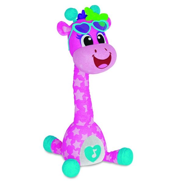 dumel discovery interaktywny pluszak tańcząca żyrafa ola DD51178, zabawki Nino Bochnia, tańcząca żyrafa, interaktywny tańczący pluszak żyrafka różowa