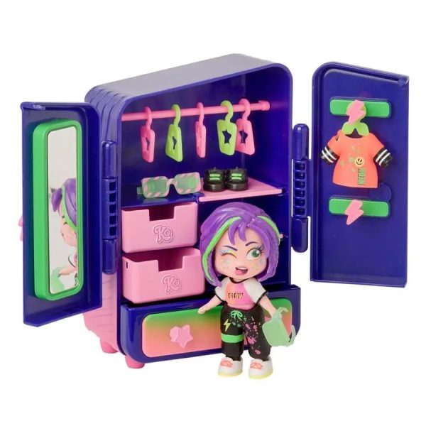 magicbox kookyloos zestaw szafa robin robins wardrobe lalka, zabawki Nino Bochnia, garderoba z laleczką, laleczka ze zmienną buzią
