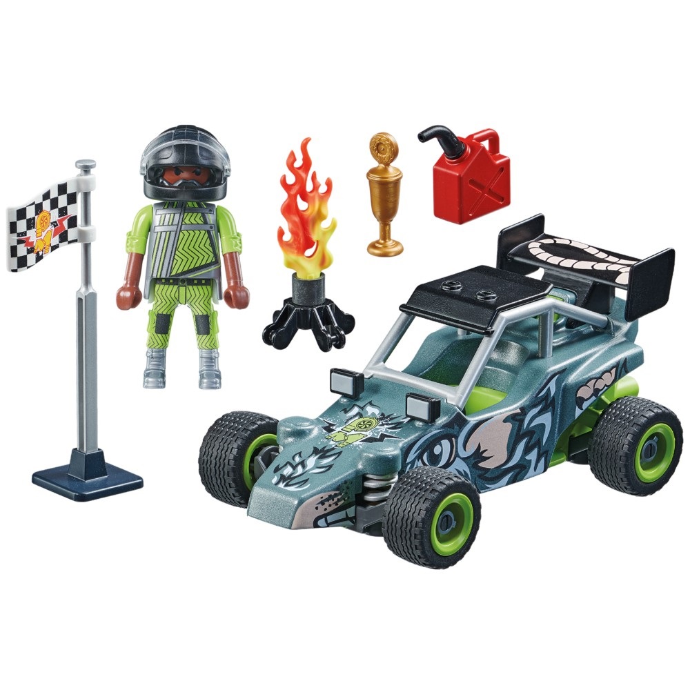 playmobil stunt show 71044 kaskader, zabawki Nino Bochnia, pomysł na prezent dla 5 latka, playmobil wyścigówka