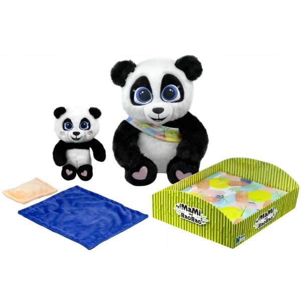 tm toys interaktywny pluszak panda mami z maleństwem baobao, zabawki nino Bochnia, pomysł na prezent dla 3 latki, interaktywna panda, mama panda z maleństwem