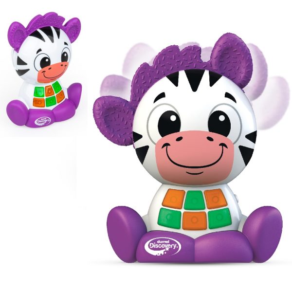 Dumel discovery interaktywny zwierzak bystra zebra DD50119, zabawki Nino Bochnia, zabawka dla 2 latka, grająca zabawka z piosenkami