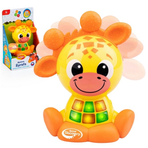 Dumel discovery interaktywny zwierzak bystra żyrafa DD50096, zabawki Nino Bochnia, zabawka dla 2 latka, grająca zabawka z piosenkami