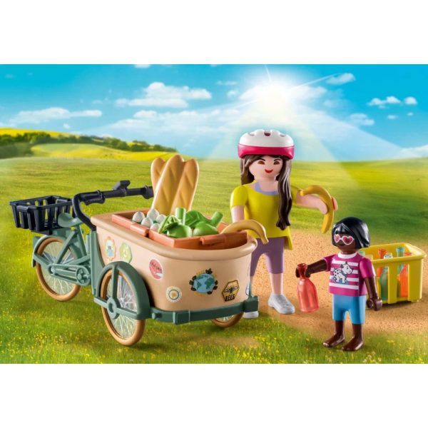 Playmocil Country 71306 rower towarowy, zabawki Nino Bochnia, p[omysł na prezent dla 5 latki, rower towarowy z playmobil