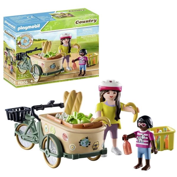 Playmocil Country 71306 rower towarowy, zabawki Nino Bochnia, p[omysł na prezent dla 5 latki, rower towarowy z playmobil