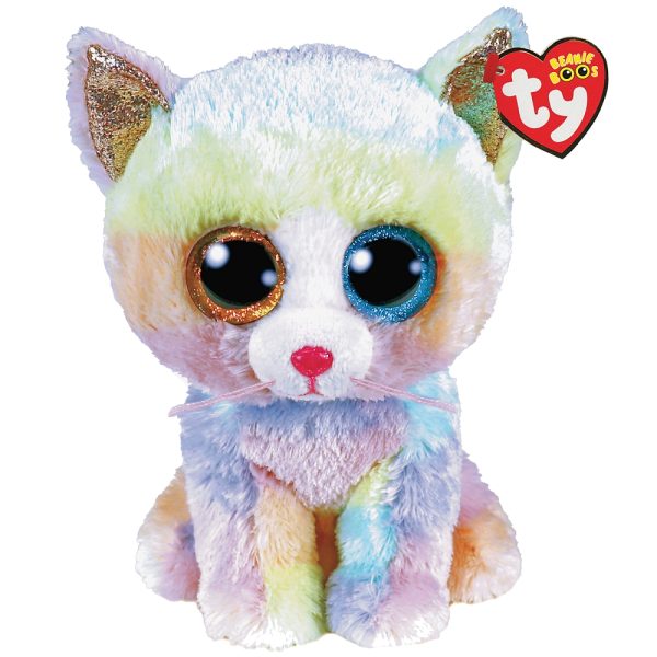 ty beanie boos kotek heather 21 cm, zabawki Nino Bochnia, pomysł na prezent dla 4 latki, maskotka kolorowy kotek, pluszowy kolorowy kotek