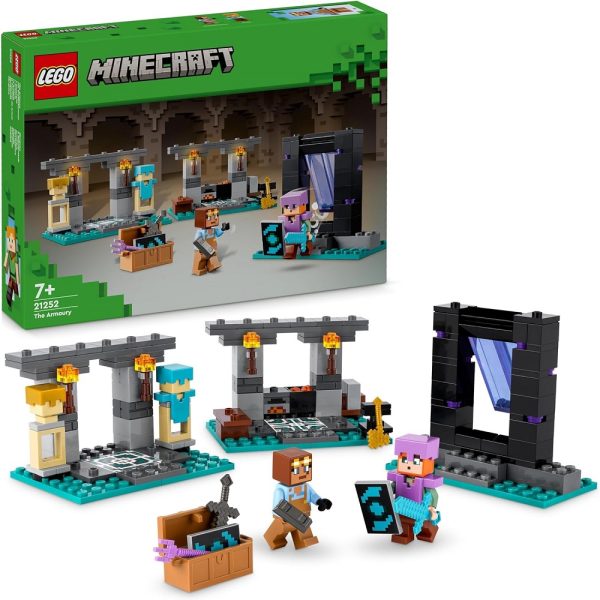 Klocki Lego minecraft 21252 Zbrojownia, zabawki Nino Bochnia, nowości lego minecraft styczeń 2024