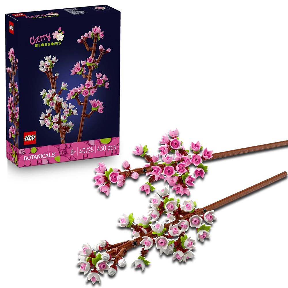 Klocki lego botanicals 40725 Kwiaty wiśni, zabawki Nino Bochnia, pomysł na prezent dla 8 latki, kwiaty z lego, nowości lego styczeń 2024