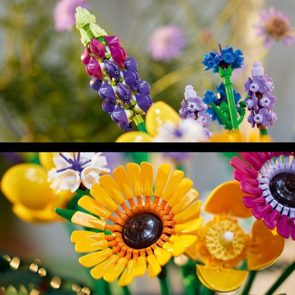 Klocki lego icons 10313 bukiet z polnych kwiatów, zabawki Nino Bochnia, kwiaty z klocków lego, lego icons 10313