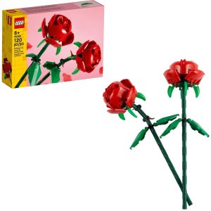 Klocki lego icons 40460 Róże, zabawki Nino Bochnia, pomysł na prezent dla 8 latki, kwiaty z klocków lego róże, nowości lego styczeń 2024