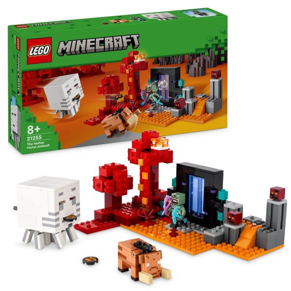 Klocki lego minecraft 21255 Zasadzka w portalu do Netheru, zabawki Nino Bochnia, nowości lego minecraft styczeń 2024