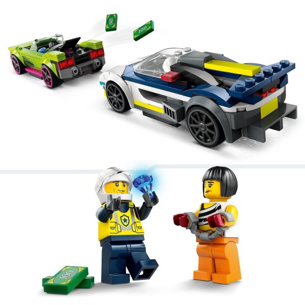 Klocki Lego City 60415 Pościg radiowozu za muscle carem, zabawki nino Bochnia, pomysł na prezent dla 6 latka, nowosci lego city styczeń 2024,