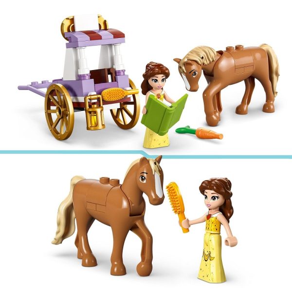 Klocki Lego Disney Princess 43233 Bryczka z opowieści Belli, zabawki Nino Bochnia, pomysł na prezent dla 4 latki, lego disney princess nowości styczeń 2024