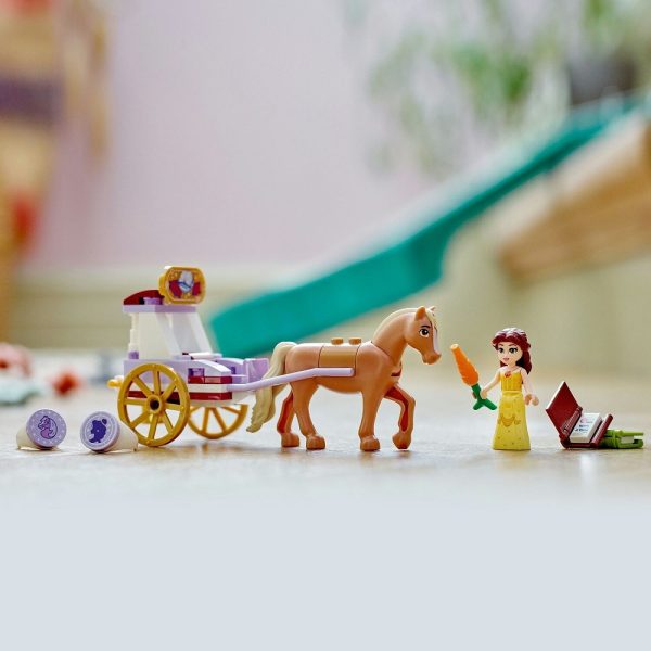 Klocki Lego Disney Princess 43233 Bryczka z opowieści Belli, zabawki Nino Bochnia, pomysł na prezent dla 4 latki, lego disney princess nowości styczeń 2024