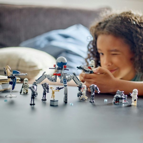 Klocki Lego Star Wars 75372 Zestaw bitewny z żołnierzem armii klonów i droidem bojowym, zabawki Nino Bochnia, pomysł na prezent dla 7 latka, lego ster wars dla 8 latka na prezent