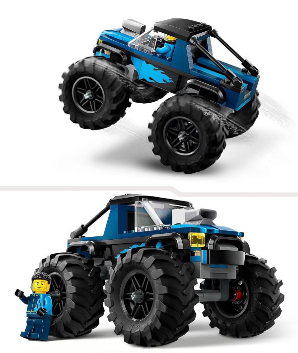 Klocki lego city 60402 Niebieski monster truck, zabawki Nino Bochnia, pomysł na prezent dla 6 latka, lego city, nowości styczeń 2024 lego city