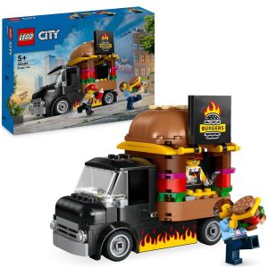Klocki lego city 60404 Ciężarówka z burgerami, zabawki Nino Bochnia, pomysł na prezent dla 6 latka, nowości lego styczeń 2024