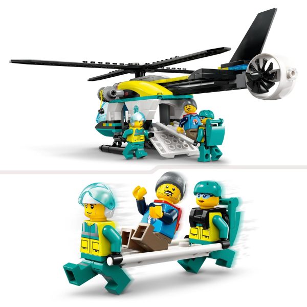 Klocki lego city 60405 Helikopter ratunkowy, zabawki Nino Bochnia, pomysł na prezent dla 6 latka, helikopter lego city, nowości lego styczeń 2024
