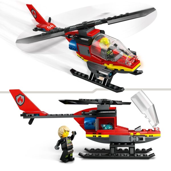 Klocki lego city 60411 Strażacki helikopter ratunkowy, zabawki Nino bochnia, pomysł na prezent dla 5 latka, nowości lego city styczeń 2024