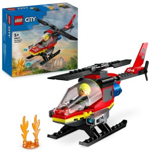 Klocki lego city 60411 Strażacki helikopter ratunkowy, zabawki Nino bochnia, pomysł na prezent dla 5 latka, nowości lego city styczeń 2024