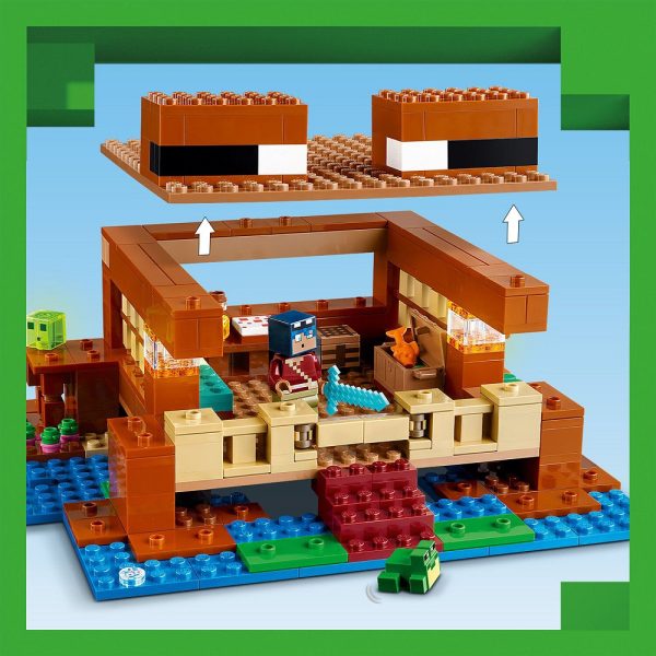 Klocki lego minecraft 21256 Żabi domek, zabawki Nino Bochnia, pomysł na prezent dla 8 latka, klocki lego minecraft 21256, nowości lego minecraft styczeń 2024