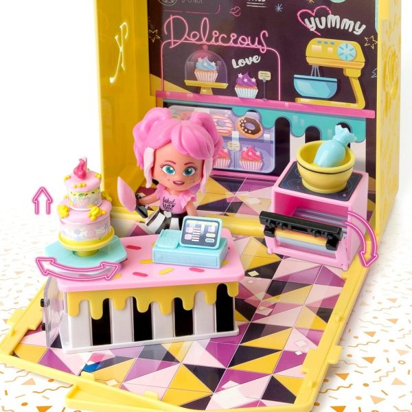 Magicbox Kookyloos Pop Up Tiffany's Bakery Cukiernia, zabawki Nino Bochnia, pomysł na prezent dla 5 latki, laleczka zmieniająca mimikę twarzy