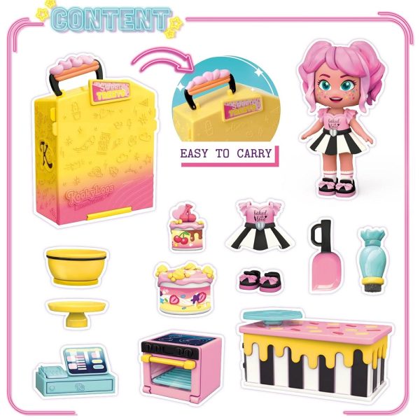 Magicbox Kookyloos Pop Up Tiffany's Bakery Cukiernia, zabawki Nino Bochnia, pomysł na prezent dla 5 latki, laleczka zmieniająca mimikę twarzy