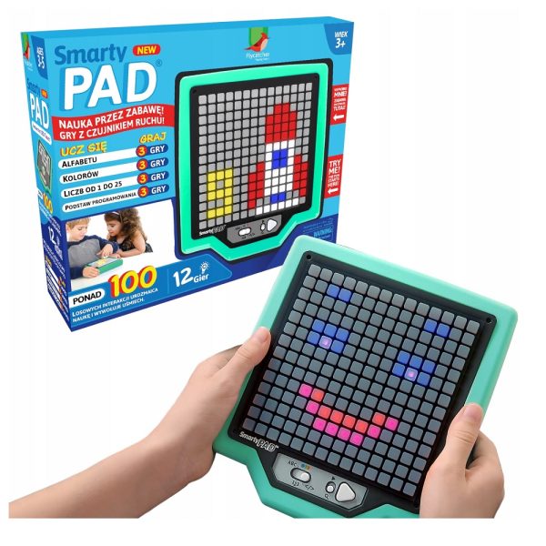 tm toys edukacyjny tablet smarty pad, zabawki Nino Bochnia, pomysł na prezent dla 3 latka, tablet uczy literek i cyferek, tablet gry, podstawy programowania dla dzieci
