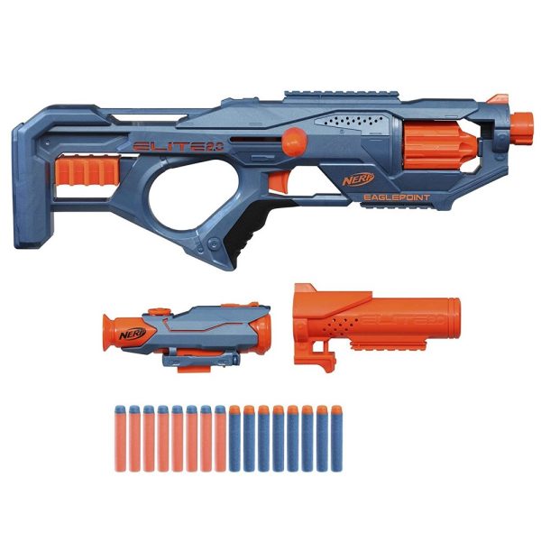 Hasbro wyrzutnia Nerf Elite 2.0 eaglepoint rd 8, zabawki Nino Bochnia, pomysł na prezent dla 8 latka, pistolet na strzałki piankowe