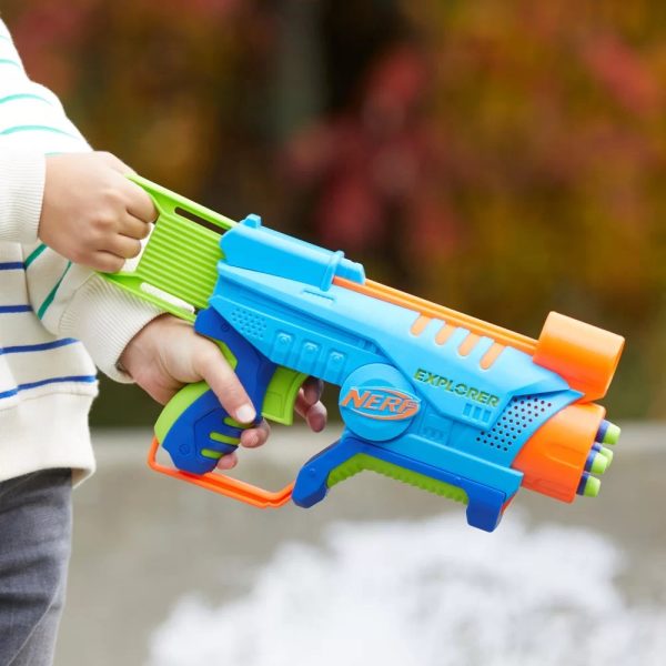 Hasbro wyrzutnia Nerf Elite jr Explorer F6367, zabawki Nino bochnia, pomysł na prezent dla 6 latka, pistolet na strzałki piankowe dla 6 latka,