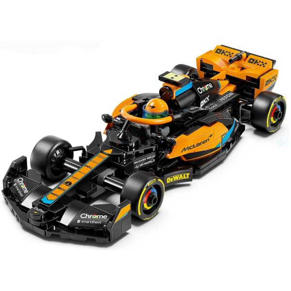 Klocki lego speed champions 76919 Samochód wyścigowy McLaren Formula 1 wersja 2023, zabawki Nino Bochnia, samochód wyścigowy formuła McLaren, lego speed champions, pomysł na prezent dla 9 latka, pomysł na prezent dla fana wyścigów formuły 1