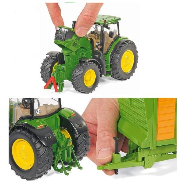 Siku 3282 traktor John deere 6210R, zabawki Nino Bochnia, pomysł na prezent dla 6 latka, metalowo plastikowy traktor John Deere