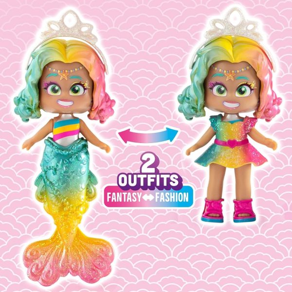 magicbox kookyloos mermaids syrenka coral z muszlą, zabawki Nino Bochnia, pomysł na prezent dla 5 latki, laleczka syrenka zmieniająca wyraz twarzy , laleczka z torebeczką