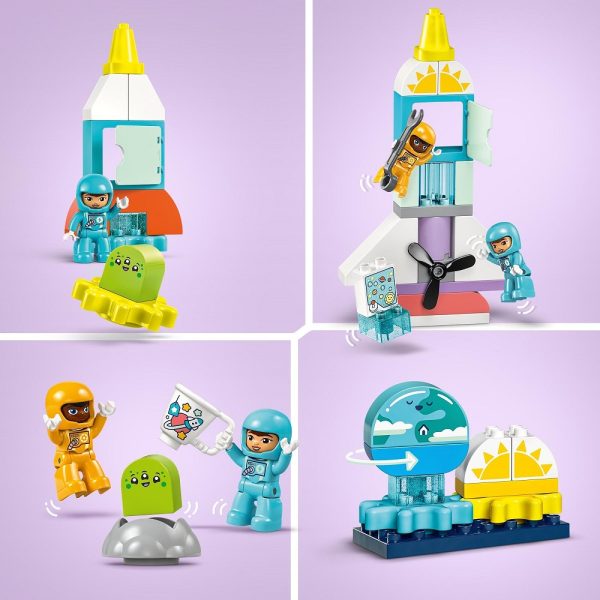Klocki Lego Duplo 10422 Przygoda w promie kosmicznym 3w1, zabawki Nino Bochnia, pomysł na prezent dla 3 latka, lego duplo kosmos