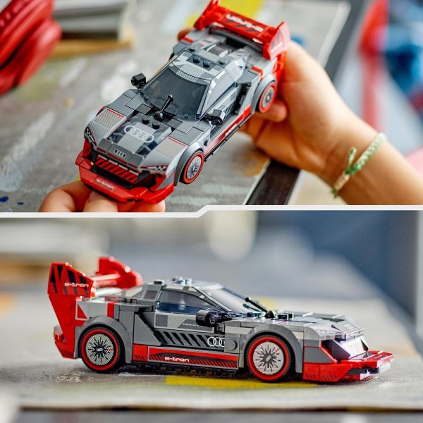 Klocki Lego Speed Champions 76921 Wyścigowe Audi S1 E tron Quattro, zabawki Nino Bochnia, pomysł na prezent dla 9 latka, lego speed champions Audi do kolekcjonowania