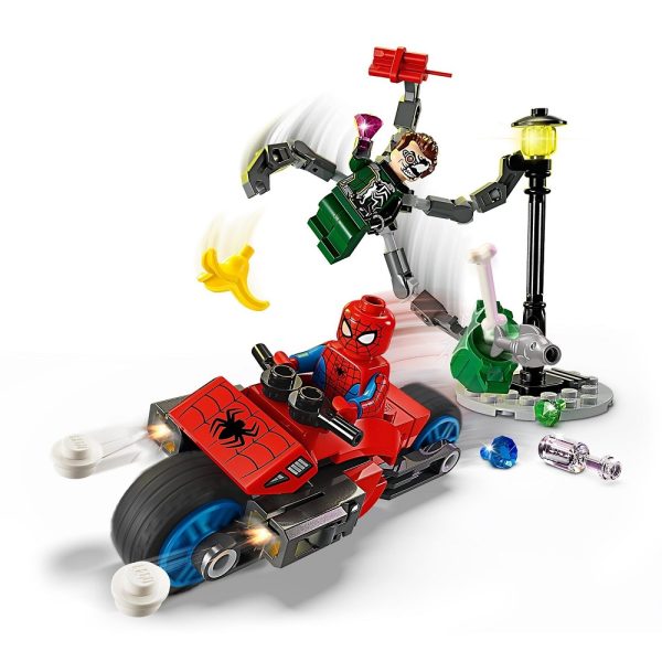 Klocki Lego Spider man 76275 Pościg na motocyklu Spider Man vs Doc Ock, zabawki Nino Bochnia, pomysł na prezent dla 6 latka, lego spiderman