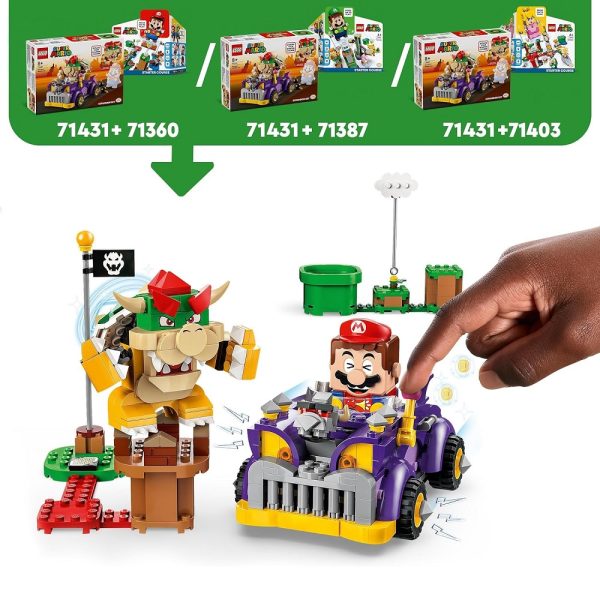 Klocki Lego Super Mario 71431 Muscle car Bowsera zestaw rozszerzający, zabawki Nino Bochnia, pomysł na prezent dla 7 latka, lego Mario zestaw rozszerzający