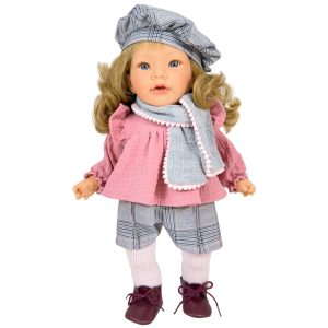Nines d'onil lalka hiszpańska z dźwiękiem Chloe 45 cm 4901, zabawki Nino Bochnia, lalka hiszpańska pachnie wanilią, lalka ręcznie robiona, lalka hiszpanka