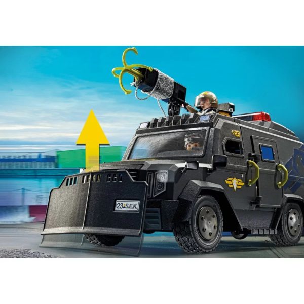 Playmobil City Action 71144 pojazd terenowy jednostki specjalnej, zabawki Nino Bochnia, pomysł na prezent dla 5 latka, pojazd policyjny , samochód policyjny z playmobil