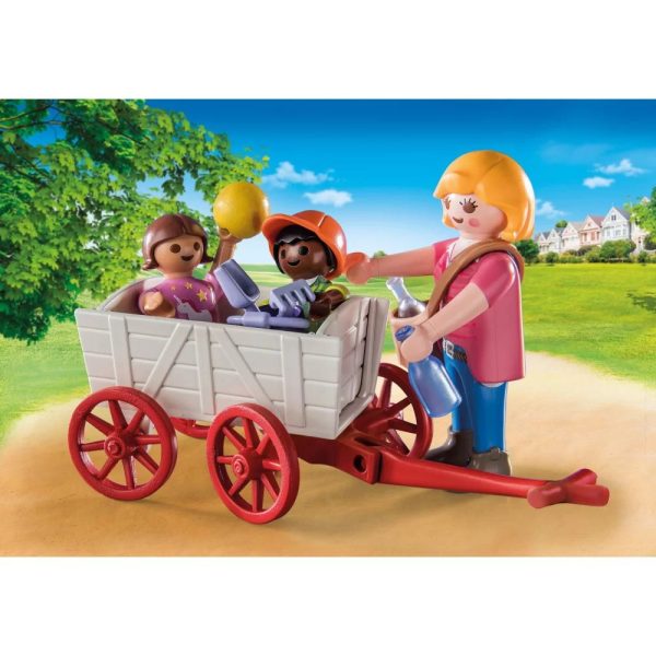 Playmobil City Life 71258 Starter Pack opiekunka z wózkiem, zabawki Nino Bochnia, pomysł na prezent dla 5 latki, figurka playmobil z wózkiem i dziećmi